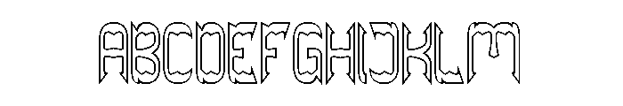 THE BAT CAVE-Hollow Font UPPERCASE