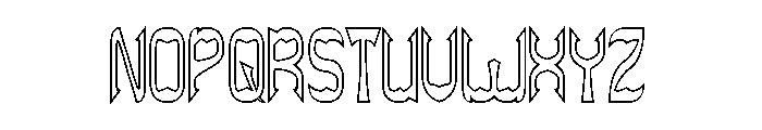 THE BAT CAVE-Hollow Font UPPERCASE