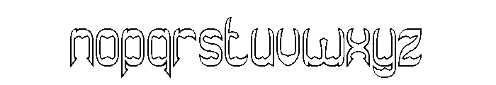 THE BAT CAVE-Hollow Font LOWERCASE