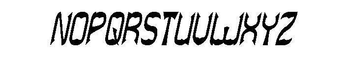 THE BAT CAVE Italic Font UPPERCASE