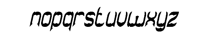 THE BAT CAVE Italic Font LOWERCASE