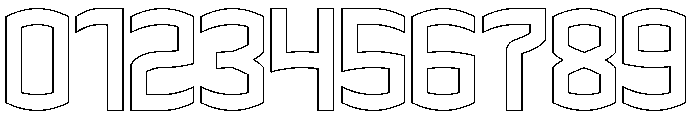 THE CHAMPION-Hollow Font OTHER CHARS