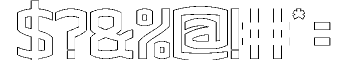 THE CHAMPION-Hollow Font OTHER CHARS
