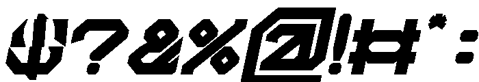 THE MACHINE Bold Italic Font OTHER CHARS
