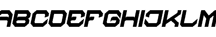 THE MACHINE Bold Italic Font UPPERCASE