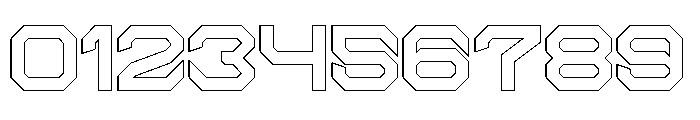 THE MACHINE-Hollow Font OTHER CHARS