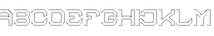 THE MACHINE-Hollow Font UPPERCASE