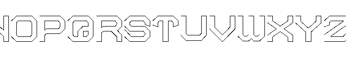 THE MACHINE-Hollow Font UPPERCASE