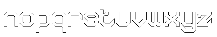 THE MACHINE-Hollow Font LOWERCASE