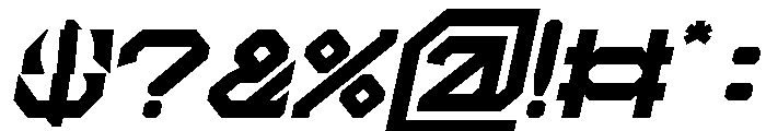 THE MACHINE Italic Font OTHER CHARS