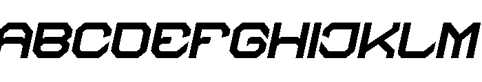 THE MACHINE Italic Font UPPERCASE