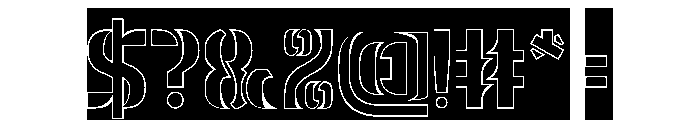 THE MAGNIFICENT-Hollow-Inverse Font OTHER CHARS