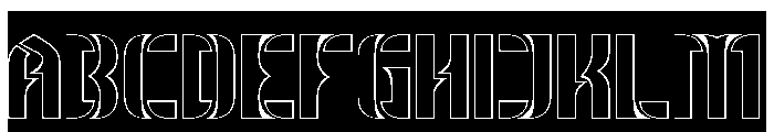 THE MAGNIFICENT-Hollow-Inverse Font UPPERCASE