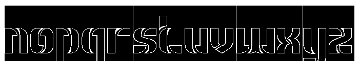 THE MAGNIFICENT-Hollow-Inverse Font LOWERCASE