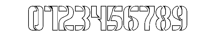 THE MAGNIFICENT-Hollow Font OTHER CHARS