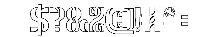 THE MAGNIFICENT-Hollow Font OTHER CHARS