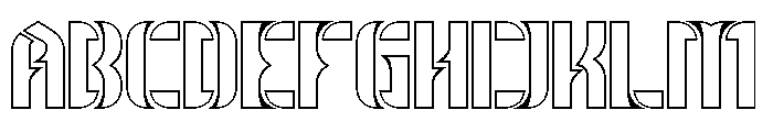 THE MAGNIFICENT-Hollow Font UPPERCASE