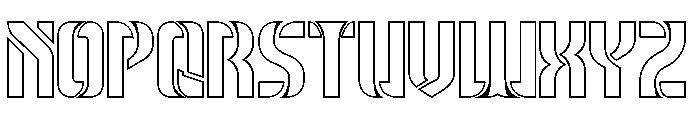 THE MAGNIFICENT-Hollow Font UPPERCASE