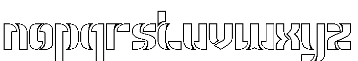 THE MAGNIFICENT-Hollow Font LOWERCASE