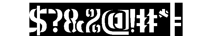 THE MAGNIFICENT-Inverse Font OTHER CHARS