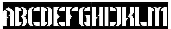 THE MAGNIFICENT-Inverse Font UPPERCASE