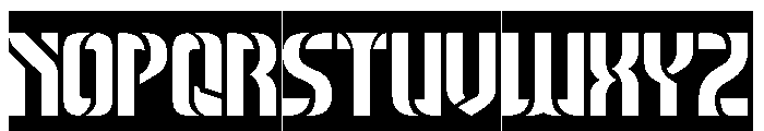 THE MAGNIFICENT-Inverse Font UPPERCASE