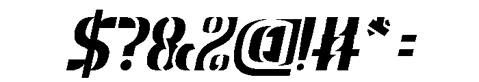 THE MAGNIFICENT Italic Font OTHER CHARS