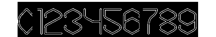 THE MESSENGER-Hollow-Inverse Font OTHER CHARS