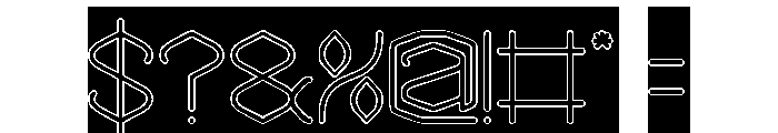 THE MESSENGER-Hollow-Inverse Font OTHER CHARS