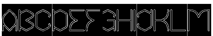 THE MESSENGER-Hollow-Inverse Font UPPERCASE