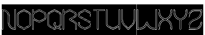 THE MESSENGER-Hollow-Inverse Font UPPERCASE