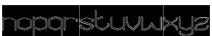 THE MESSENGER-Hollow-Inverse Font LOWERCASE