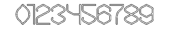 THE MESSENGER-Hollow Font OTHER CHARS