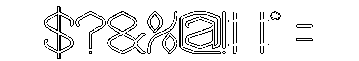 THE MESSENGER-Hollow Font OTHER CHARS