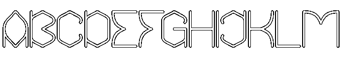 THE MESSENGER-Hollow Font UPPERCASE