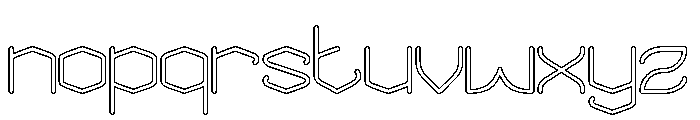 THE MESSENGER-Hollow Font LOWERCASE