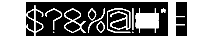 THE MESSENGER-Inverse Font OTHER CHARS