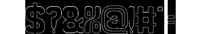 THE MORE YOU-Hollow-Inverse Font OTHER CHARS