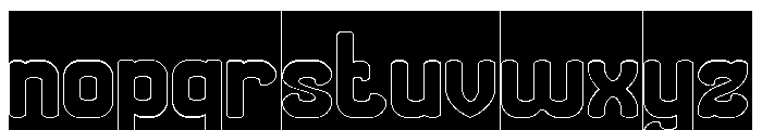 THE MORE YOU-Hollow-Inverse Font LOWERCASE