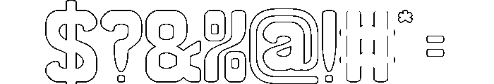 THE MORE YOU-Hollow Font OTHER CHARS