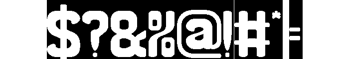 THE MORE YOU-Inverse Font OTHER CHARS