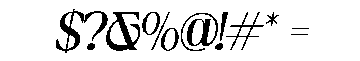 THE SHUFFLE Regular Font OTHER CHARS