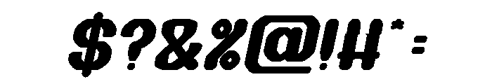 THE TIME Bold Italic Font OTHER CHARS