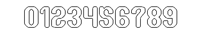 THE TIME-Hollow Font OTHER CHARS