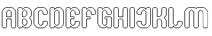 THE TIME-Hollow Font UPPERCASE