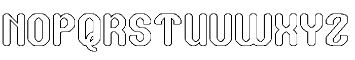 THE TIME-Hollow Font UPPERCASE