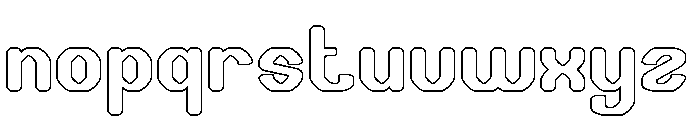 THE TIME-Hollow Font LOWERCASE