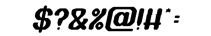 THE TIME Italic Font OTHER CHARS