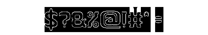 THE TROJAN HORSE-Hollow-Inverse Font OTHER CHARS