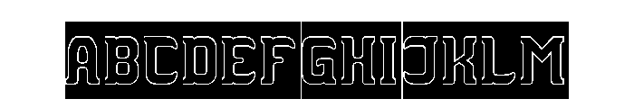 THE TROJAN HORSE-Hollow-Inverse Font UPPERCASE